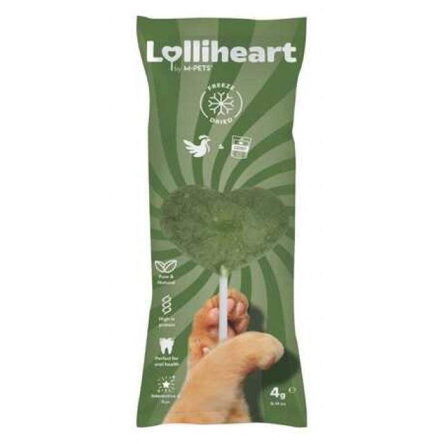 M-Pets Lolliheart Tavuklu ve Kedi Otlu Kedi Ödülü 4gr