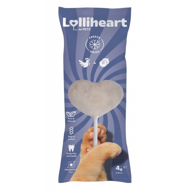 M-Pets Lolliheart Tavuklu ve Yaban Mersinli Kedi Ödülü 4gr