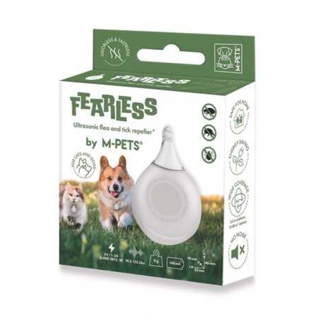 M-Pets Fearless Ultrasonik Pire ve Kene Kovucu Beyaz