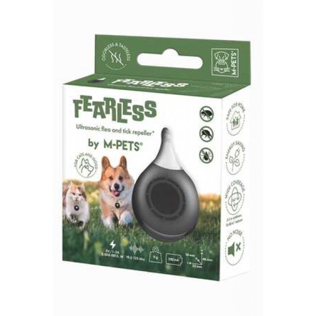 M-Pets Fearless Ultrasonik Pire ve Kene Kovucu Siyah