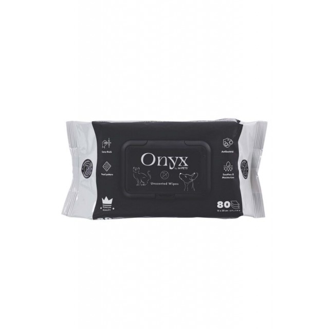 M-Pets Onyx Kokusuz Kedi ve Köpekler İçin Temizleme Mendili 80li