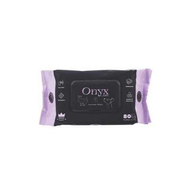 M-Pets Onyx Lavanta Kokulu Kedi ve Köpekler İçin Temizleme Mendili 80li