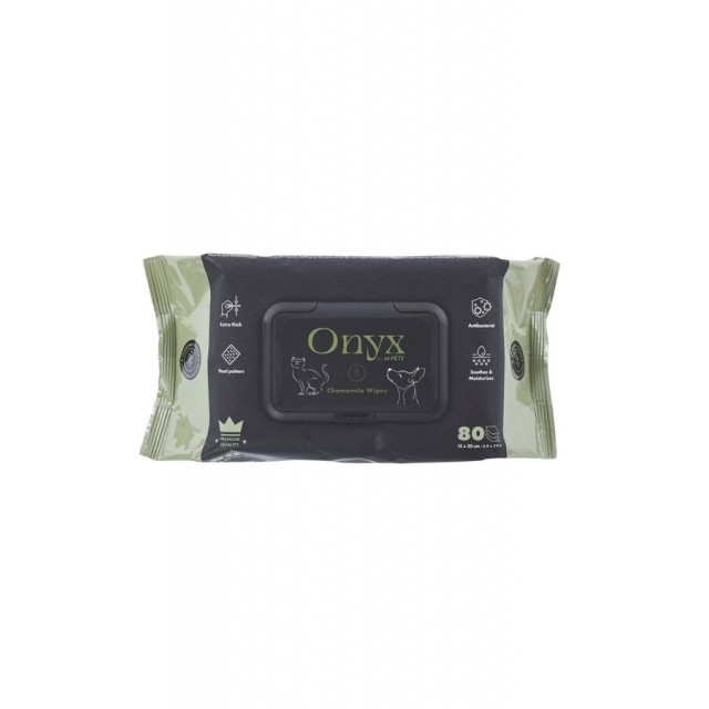 M-Pets Onyx Papatya Kokulu Kedi ve Köpekler İçin Temizleme Mendili 80li