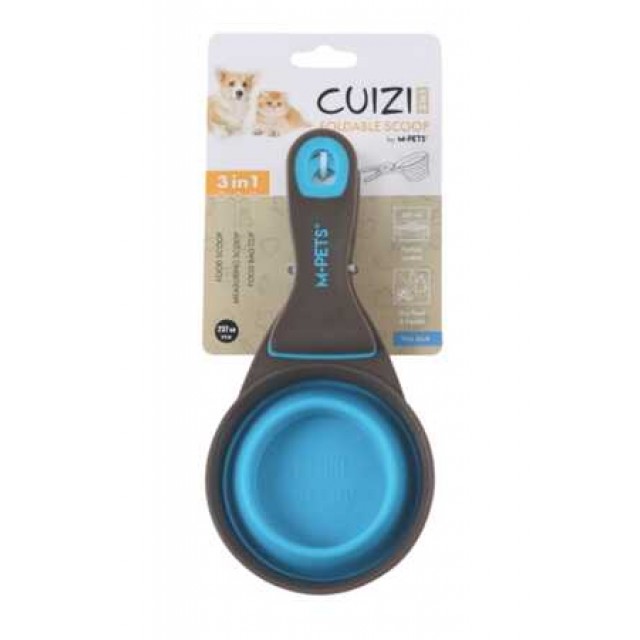 M-Pets Cuizi 3in1 Fonksiyonel Mama Ölçü Kabı 237ml Mavi