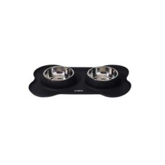 M-Pets Düet Silicone Mat Mama Kabı Black 2x200ml