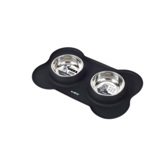 M-Pets Duet Silicone Mat Mama Kabı Black 2x400ml