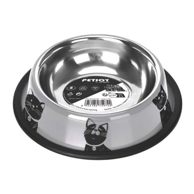 M-Pets Petjoy Cat Family Çelik Mama Kabı 355ml (S)