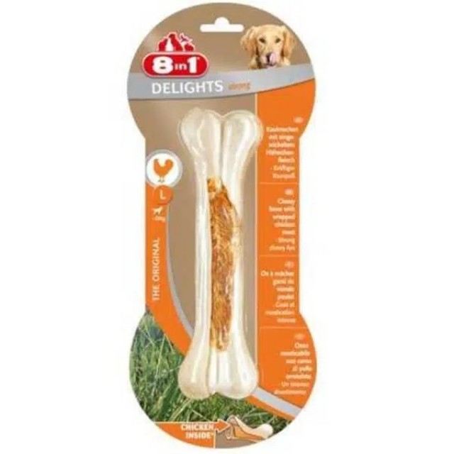 8in1 Delights Bones Düğümlü Tavuklu L Ağız Bakım Kemiği