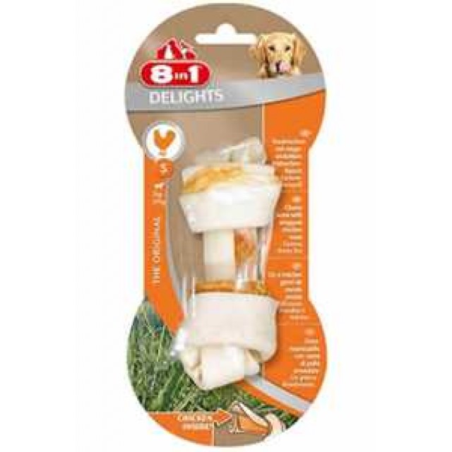 8in1 Delights Köpekler için Tavuklu Ödül Kemiği (S) 35gr