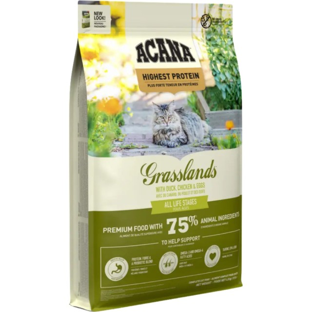 Acana Grassland Tüm Irk ve Yaşam Evreleri İçin Kedi Maması 4.5 Kg