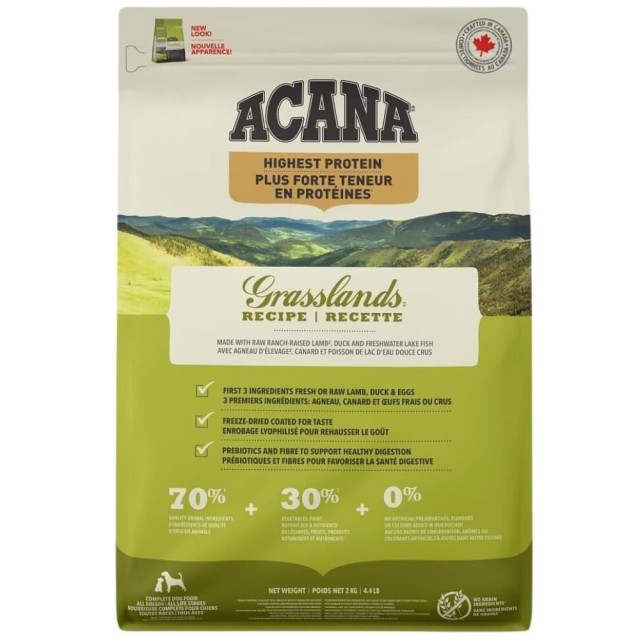 Acana Grasslands Kuzu ve Ördekli Tahılsız Kuru Köpek Maması 2 kg