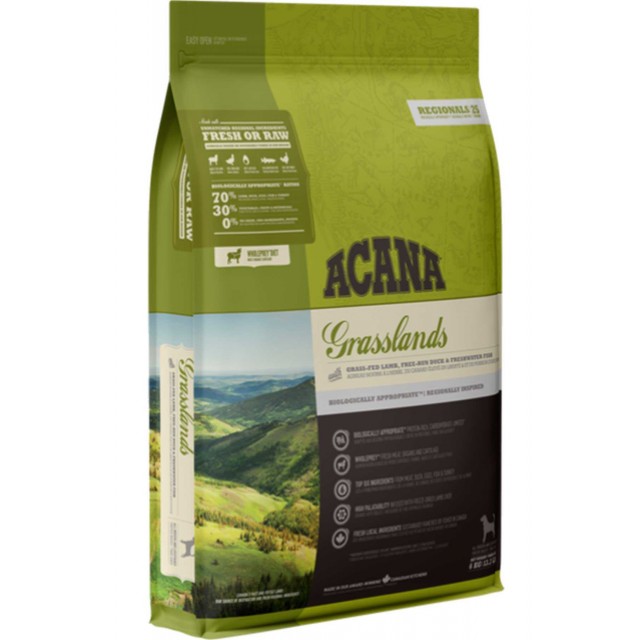 Acana Grasslands Tahılsız Ördek ve Balıklı Yetişkin Köpek Maması 2kg