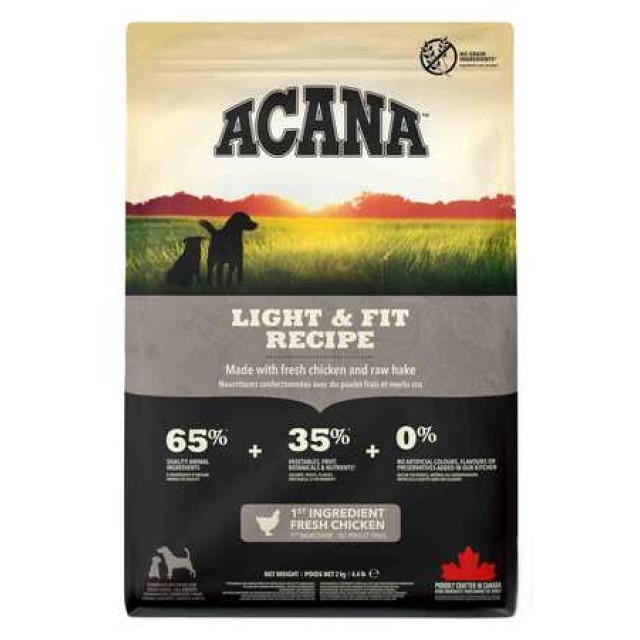 Acana Heritage Light & Fit Tahılsız Diyet Yetişkin Köpek Maması 2kg