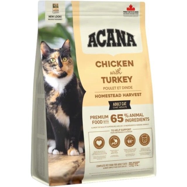 Acana Homestead Harvest Tavuk ve Hindi Etli Yetişkin Kedi Maması 1.8 Kg
