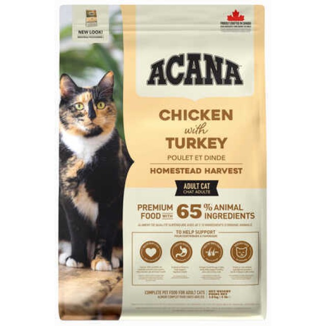 Acana Homestead Harvest Tavuk ve Hindi Etli Yetişkin Kedi Maması 1,8kg