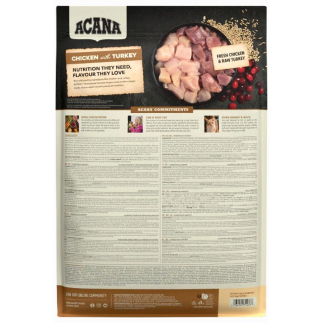Acana Homestead Harvest Tavuk ve Hindi Etli Yetişkin Kedi Maması 4,5kg