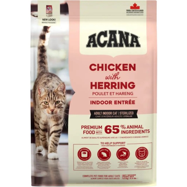 Acana İndoor Entree Sterilised Tavuk ve Ringa Balıklı Kısırlaştırılmış Kedi Maması 4.5 Kg
