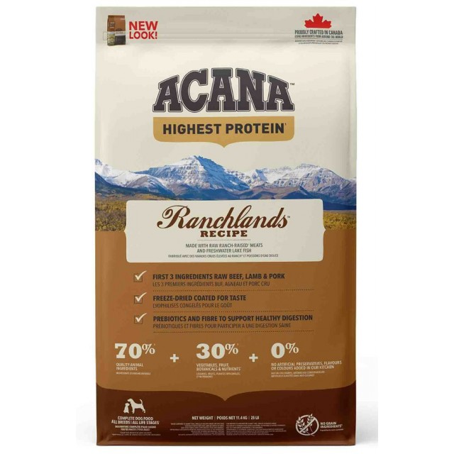 Acana Ranchlands Tahılsız Sığır Etli Köpek Maması 11,4kg