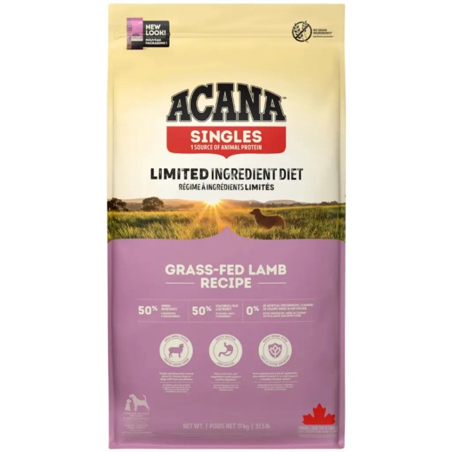Acana Singles Grass-Fed Lamb Tüm Irklar ve Yaşam Evreleri İçin Köpek Maması 17 Kg