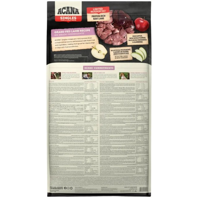 Acana Singles Grass-Fed Lamb Tüm Irklar ve Yaşam Evreleri İçin Köpek Maması 17 Kg