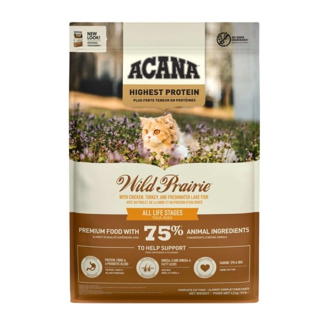 Acana Wild Prairie Tahılsız Tavuklu ve Balıklı Kedi Maması 4,5kg