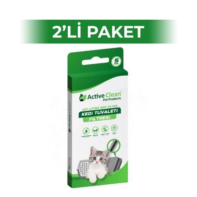 Active Clean Kedi Tuvalet Filtresi 5'li 2 Adet