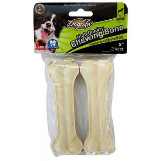 Doglife Press Köpek Ödül Kemiği Beyaz 50gr/ad 2li