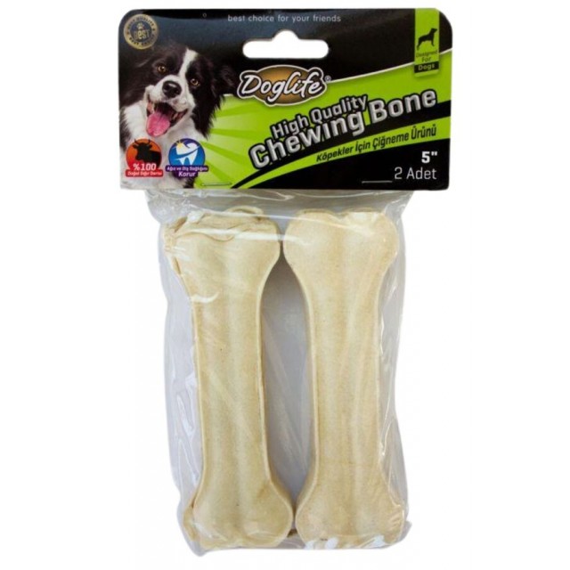 Doglife Press Köpek Ödül Kemiği Beyaz 50gr/ad 2li
