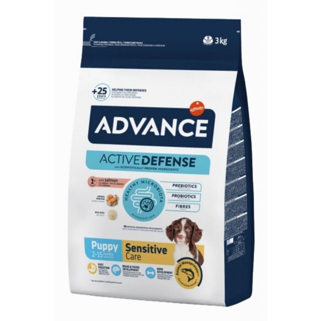Advance Puppy Sensitive Somonlu Yavru Köpek Maması 3kg