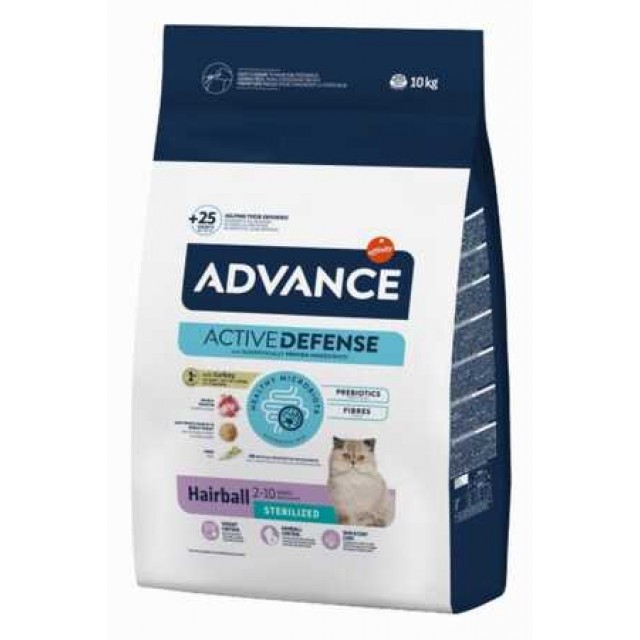 Advance Hairball Hindili Kısırlaştırılmış Kedi Maması 10kg