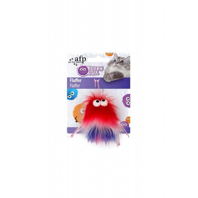 Afp Furry Ball-fluffer Catnipli- Kırmızı 15x8x3,5 Cm