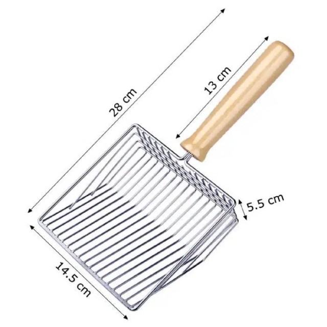 Ahşap Saplı Metal Kum Temizleme Küreği