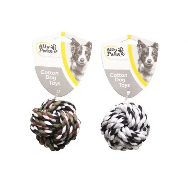 Ally Paws Diş Kaşıma İpli Top Köpek Oyuncağı 8 Cm 10613