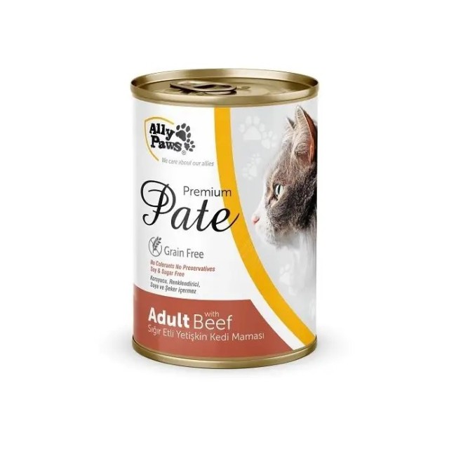 Ally Paws Pate Sığır Etli Kedi Konserve 400Gr