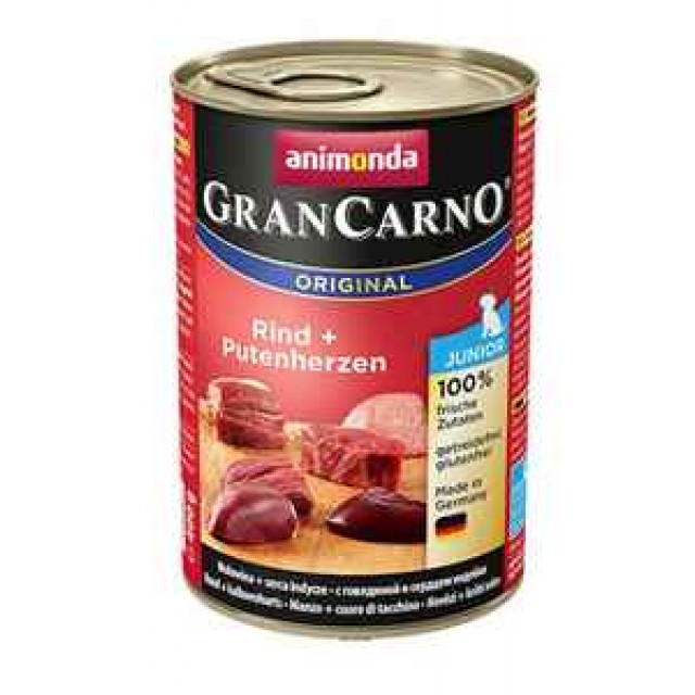 Animonda Gran Carno Biftek ve Hindi Etli Yavru Köpek Konservesi 400gr