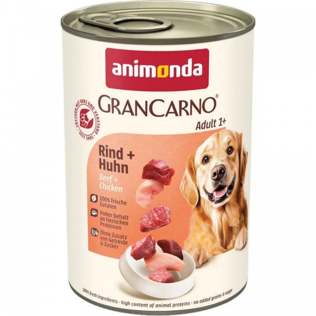 Animonda Gran Carno Sığır Etli ve Tavuklu Köpek Konservesi 400 Gr