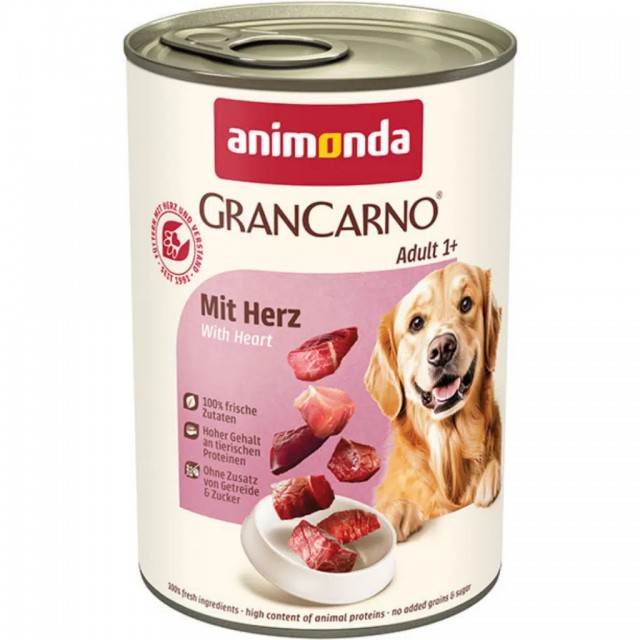 Animonda Gran Carno Yürekli Köpek Konservesi 400 Gr