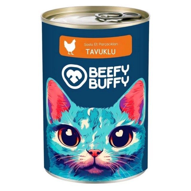 Beefy Buffy Tavuklu Parça Etli Kedi Konservesi 415 Gr