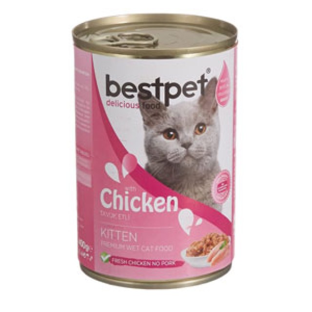 Bestpet Kitten Tavuklu Yavru Kedi Konservesi 415gr