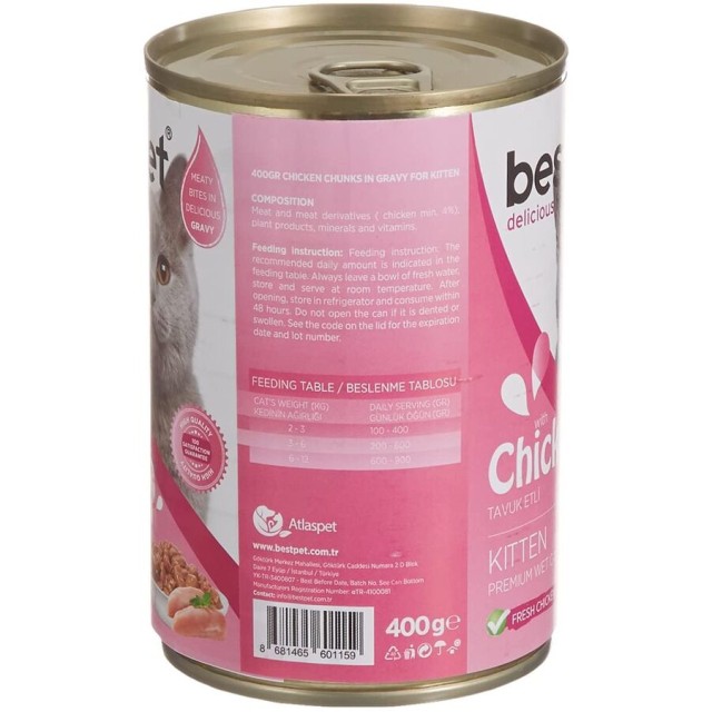 Bestpet Kitten Tavuklu Yavru Kedi Konservesi 415gr