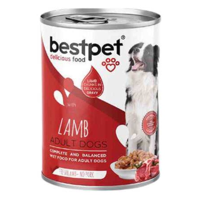 Bestpet Kuzu Etli Yetişkin Köpek Konservesi 415gr