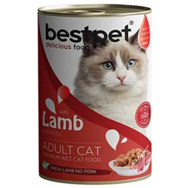 BestPet Kuzulu Jöleli Yetişkin Kedi Konservesi 400gr
