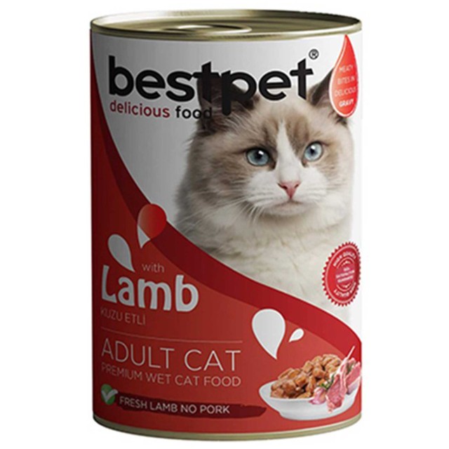 BestPet Kuzulu Jöleli Yetişkin Kedi Konservesi 400gr