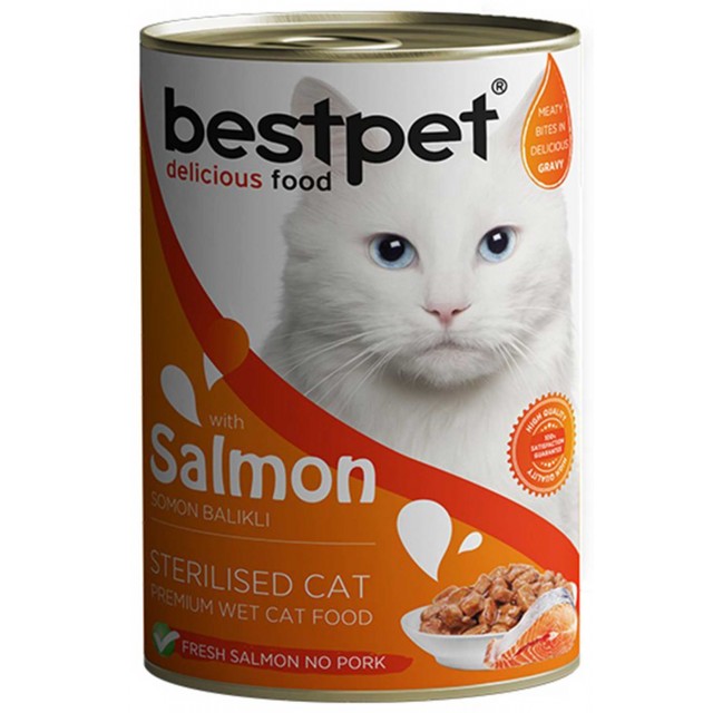 BestPet Somonlu Kısırlaştırılmış Kedi Konservesi 400gr