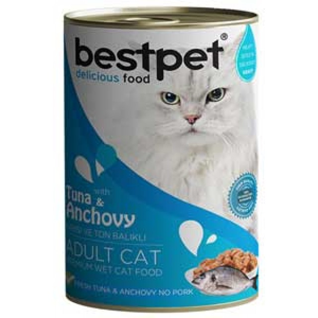 BestPet Ton Balıklı ve Hamsili Gravy Yetişkin Kedi Konservesi 400gr