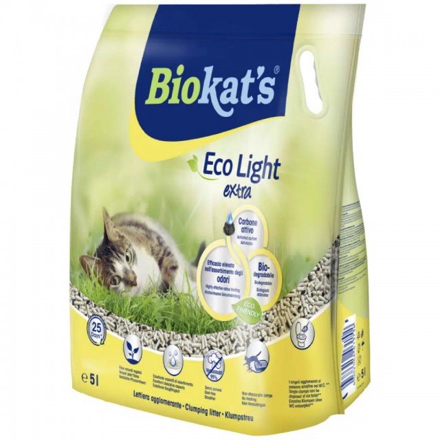 Biokat's Eco Light Extra Aktif Karbonlu Pelet Kedi Kumu 5 Litre