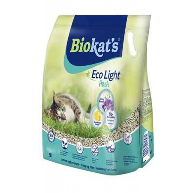 Biokats Eco Light Fresh Spring Blossom Bahar Çiçeği Kokulu Pelet Kedi Kumu 5lt