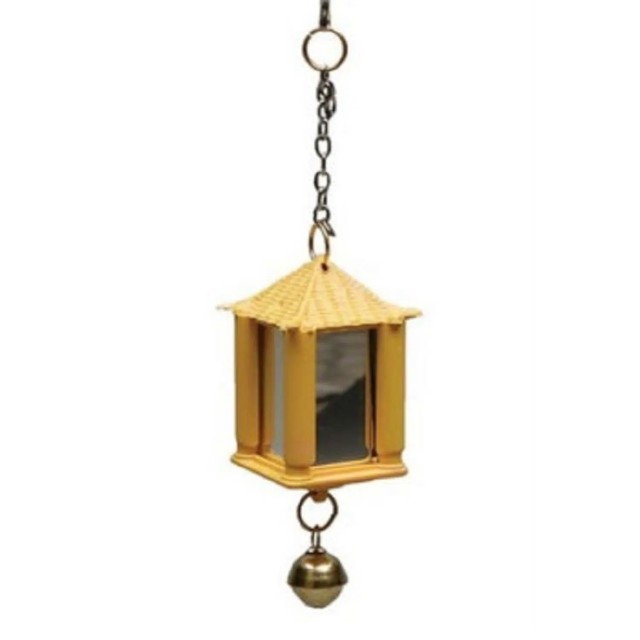 BirdLife Aynalı Zilli Fener Kuş Oyuncağı 16cm Karışık Renkli