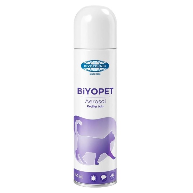 Biyoteknik Biyopet Aerosol Kediler İçin Ortam ve Barınak Spreyi 150 ml