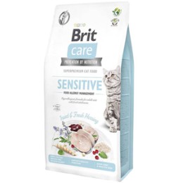Brit Care Sensitive Hypo-Allergenic Ringa Balıklı ve Larvalı Tahılsız Yetişkin Kedi Maması 7kg